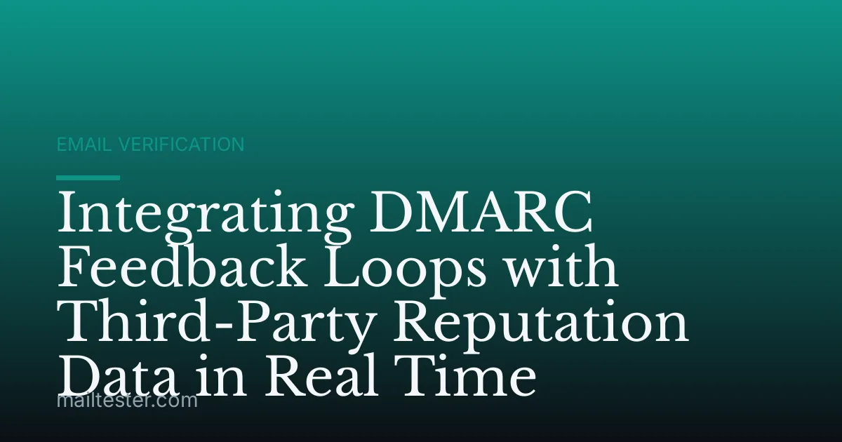 Integrating DMARC Feedback Loops with Third-Party Reputation Data in Real Time