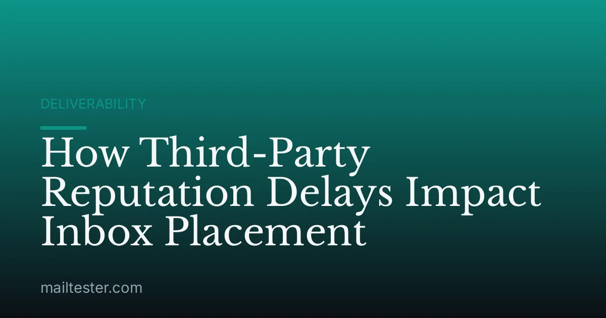 How Third-Party Reputation Delays Impact Inbox Placement