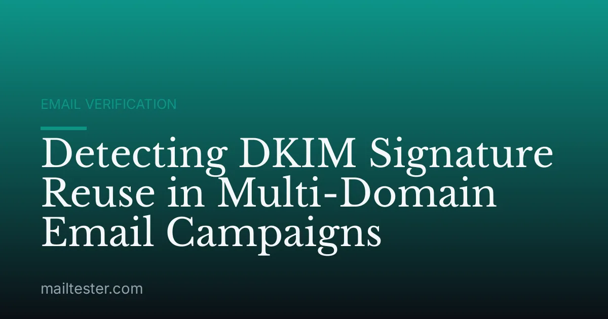 Detecting DKIM Signature Reuse in Multi-Domain Email Campaigns
