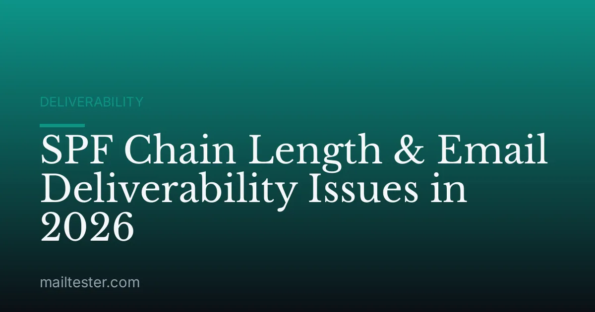SPF Chain Length & Email Deliverability Issues in 2026
