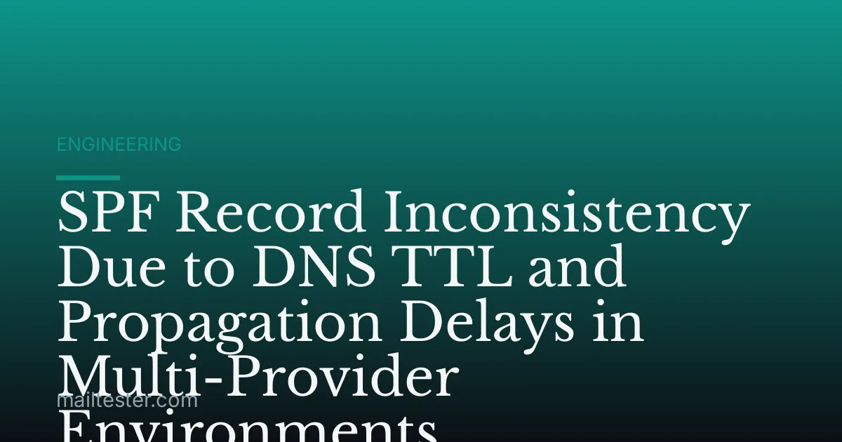 SPF Record Inconsistency Due to DNS TTL and Propagation Delays in Multi-Provider Environments