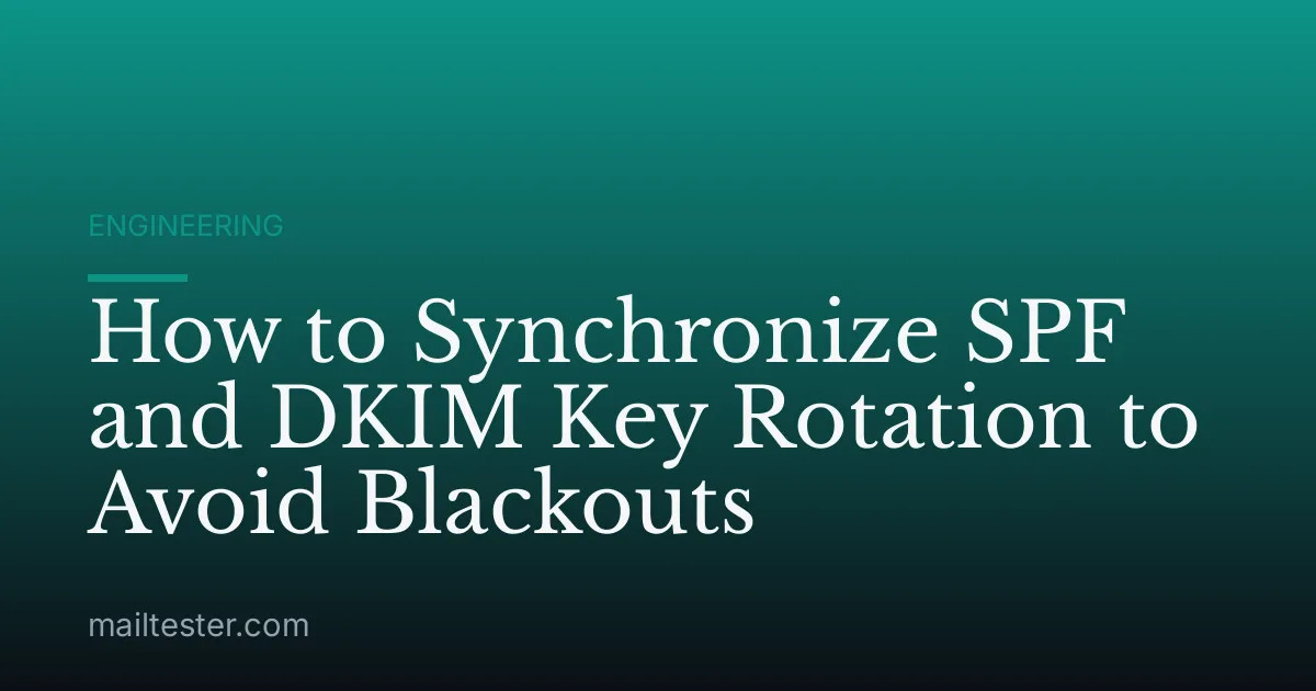 How to Synchronize SPF and DKIM Key Rotation to Avoid Blackouts