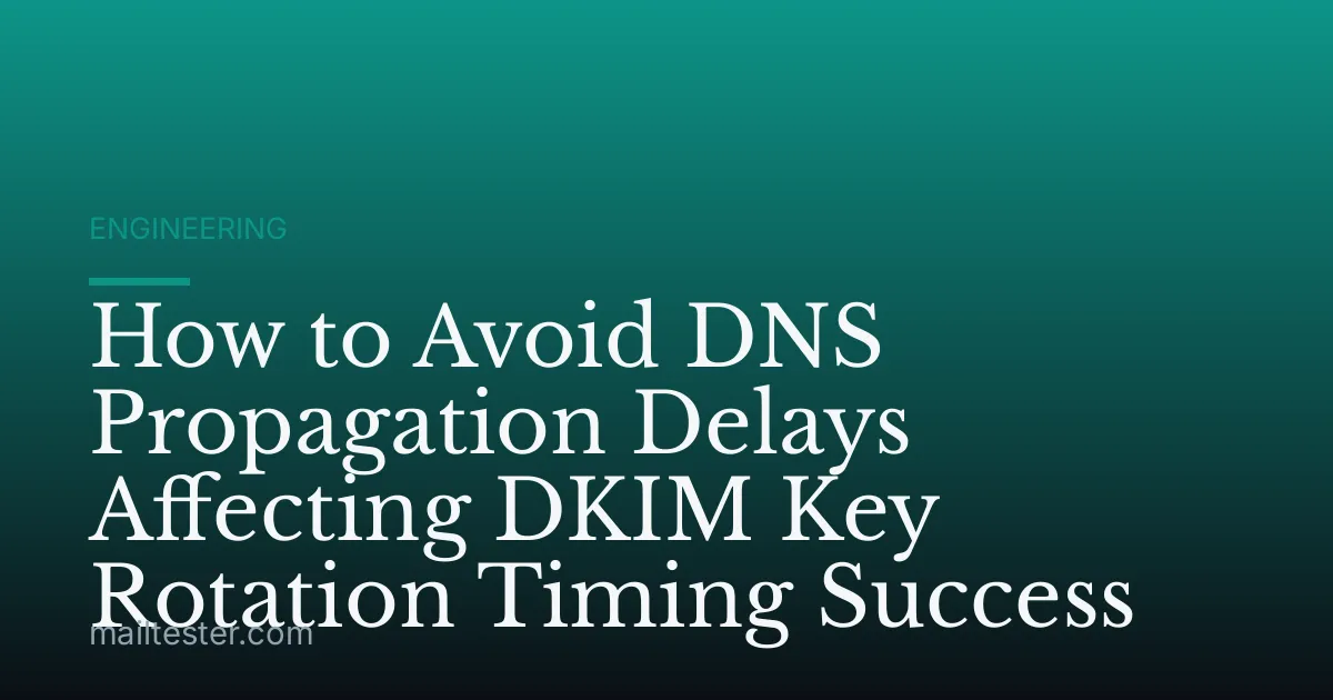 How to Avoid DNS Propagation Delays Affecting DKIM Key Rotation Timing Success