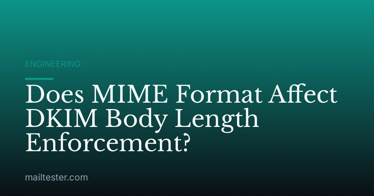 Does MIME Format Affect DKIM Body Length Enforcement?
