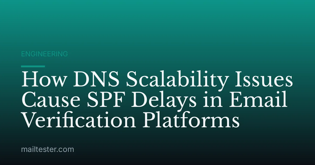 How DNS Scalability Issues Cause SPF Delays in Email Verification Platforms