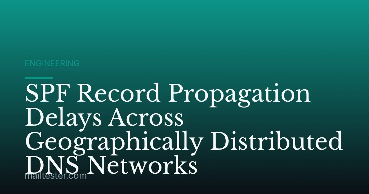 SPF Record Propagation Delays Across Geographically Distributed DNS Networks