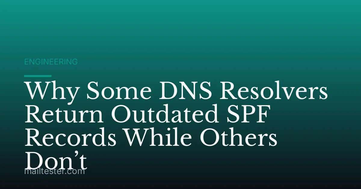 Why Some DNS Resolvers Return Outdated SPF Records While Others Don’t
