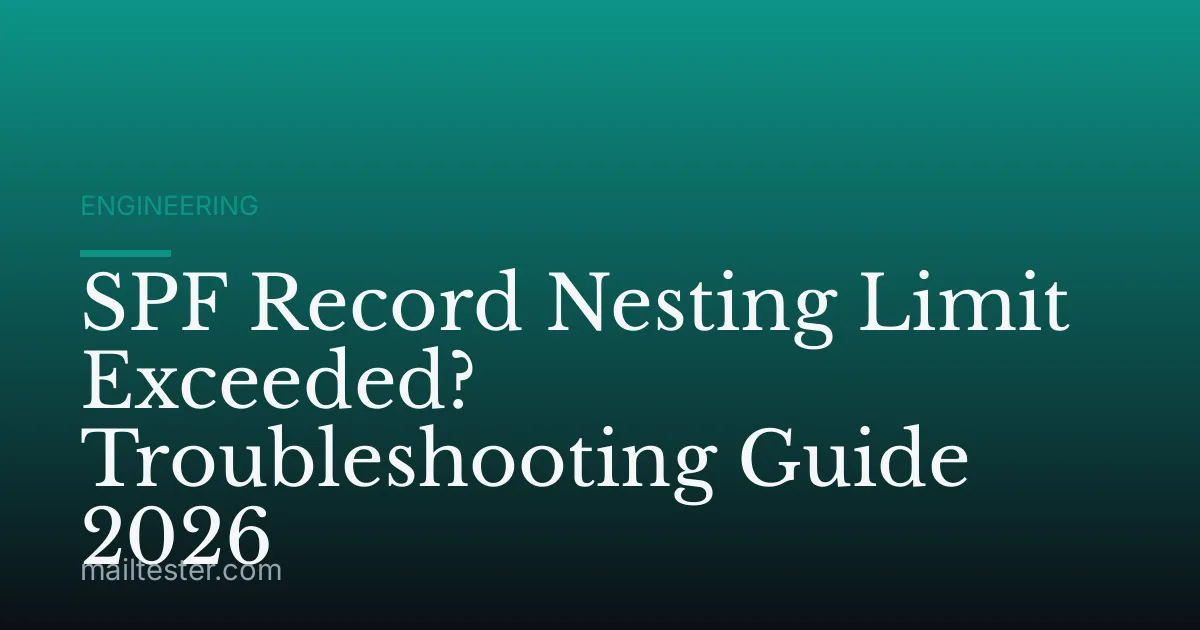 SPF Record Nesting Limit Exceeded? Troubleshooting Guide 2026