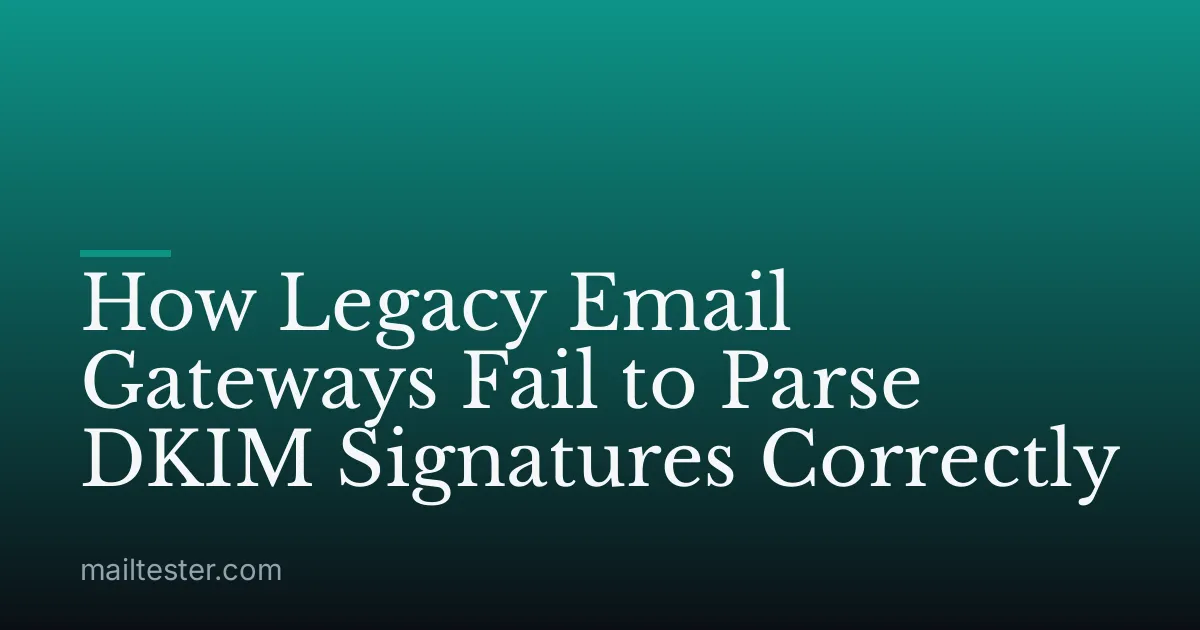 How Legacy Email Gateways Fail to Parse DKIM Signatures Correctly
