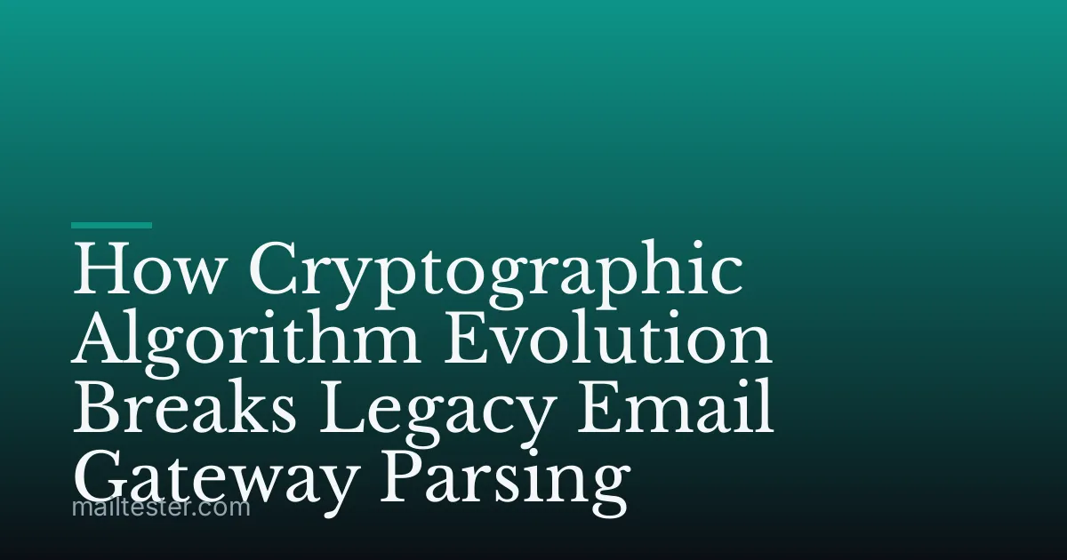 How Cryptographic Algorithm Evolution Breaks Legacy Email Gateway Parsing