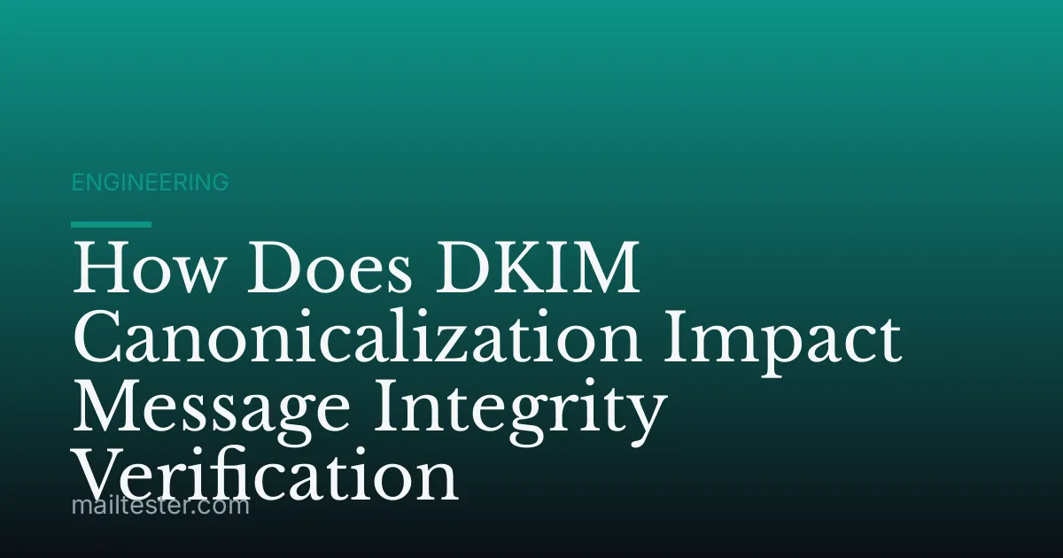 How Does DKIM Canonicalization Impact Message Integrity Verification