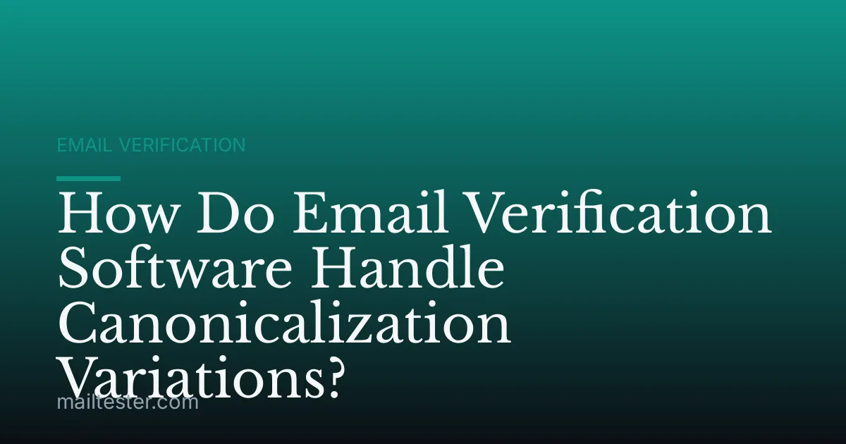 How Do Email Verification Software Handle Canonicalization Variations?