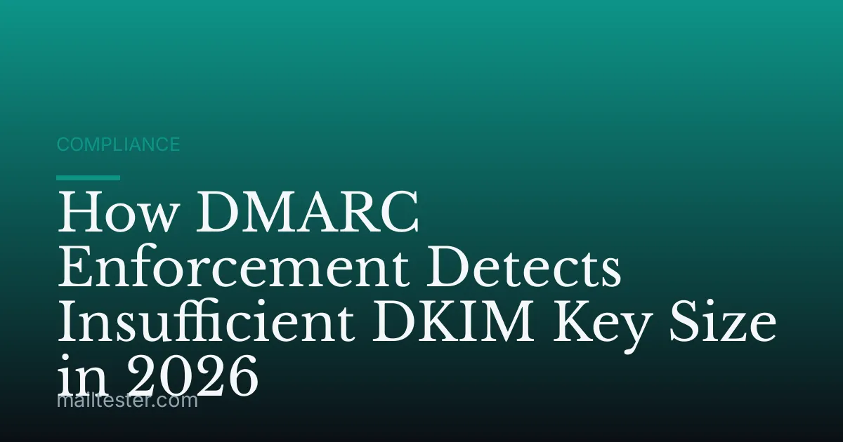 How DMARC Enforcement Detects Insufficient DKIM Key Size in 2026