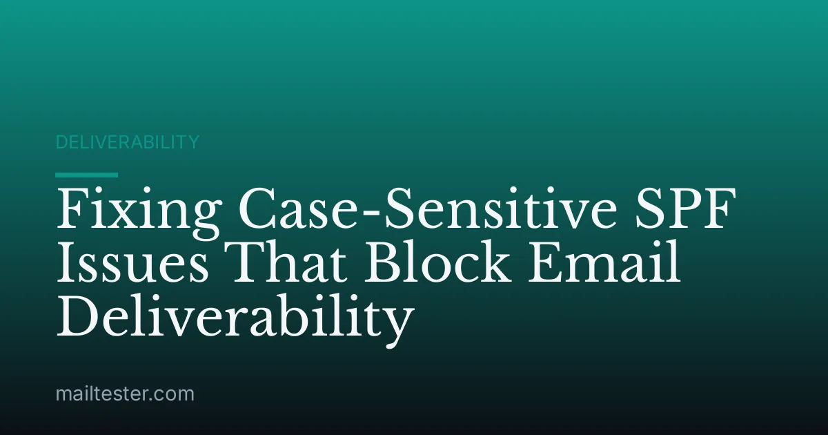 Fixing Case-Sensitive SPF Issues That Block Email Deliverability
