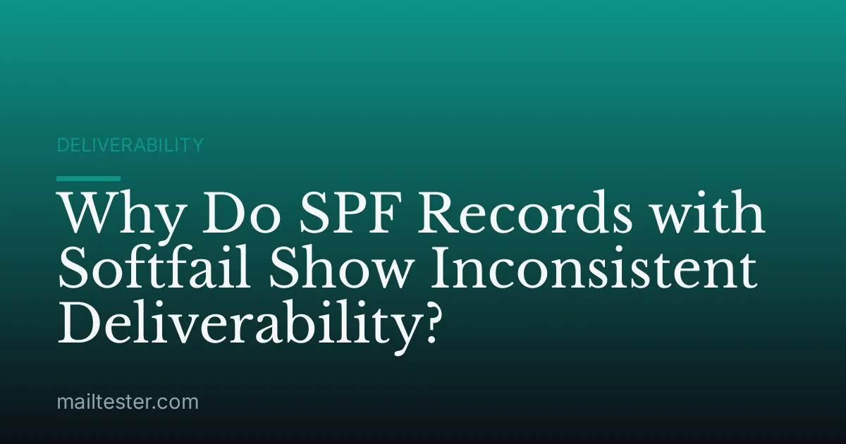Why Do SPF Records with Softfail Show Inconsistent Deliverability?