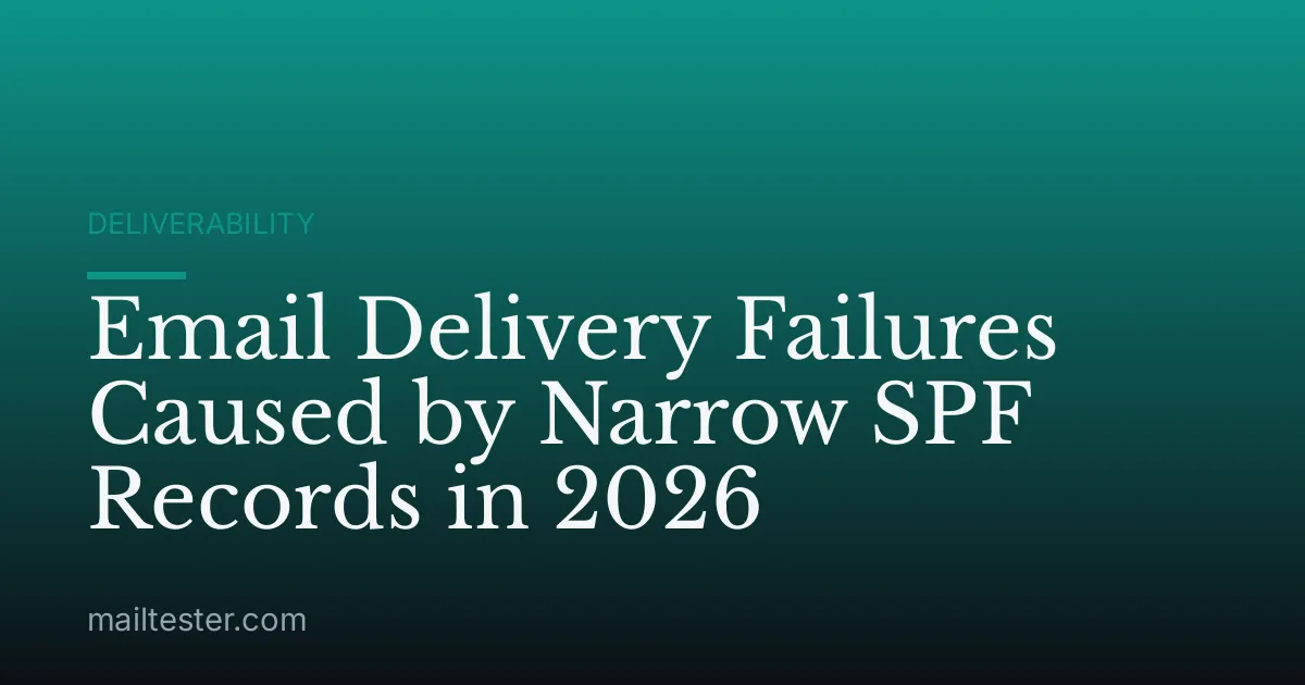 Email Delivery Failures Caused by Narrow SPF Records in 2026