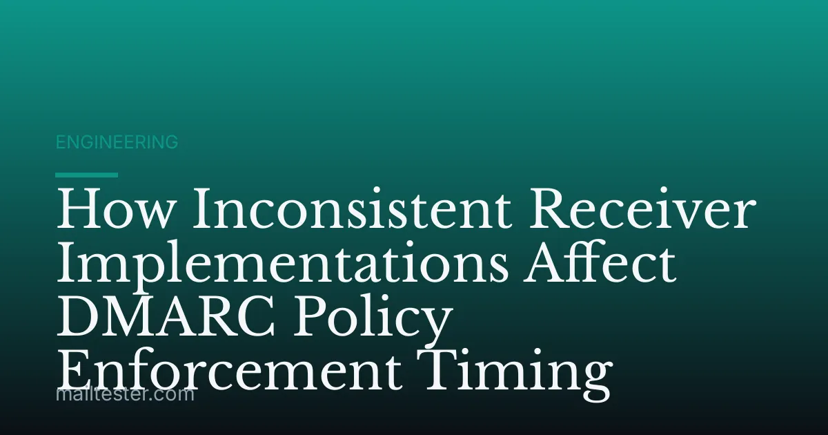 How Inconsistent Receiver Implementations Affect DMARC Policy Enforcement Timing