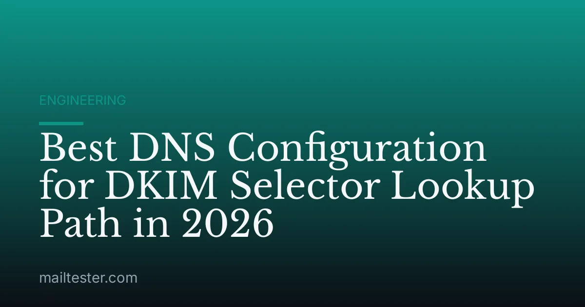 Best DNS Configuration for DKIM Selector Lookup Path in 2026