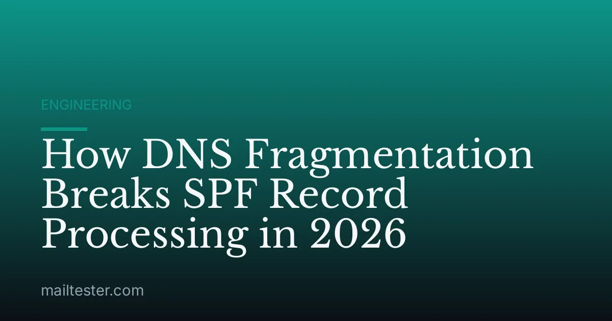 How DNS Fragmentation Breaks SPF Record Processing in 2026