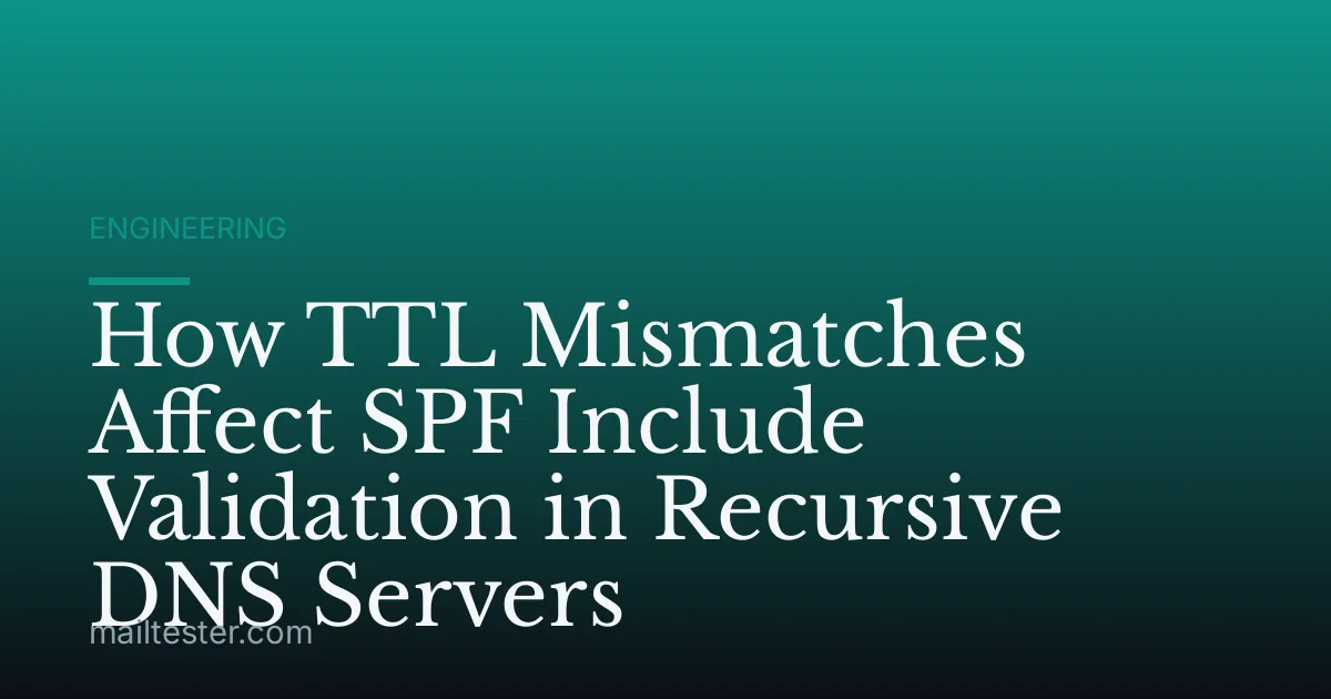 How TTL Mismatches Affect SPF Include Validation in Recursive DNS Servers