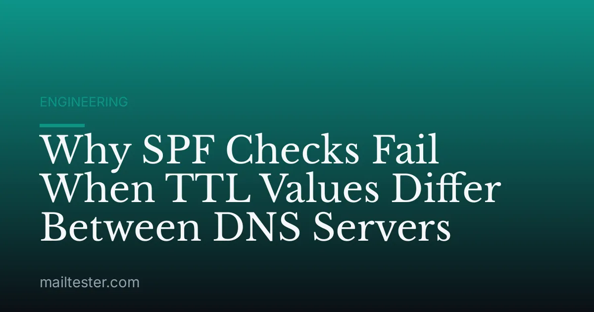 Why SPF Checks Fail When TTL Values Differ Between DNS Servers