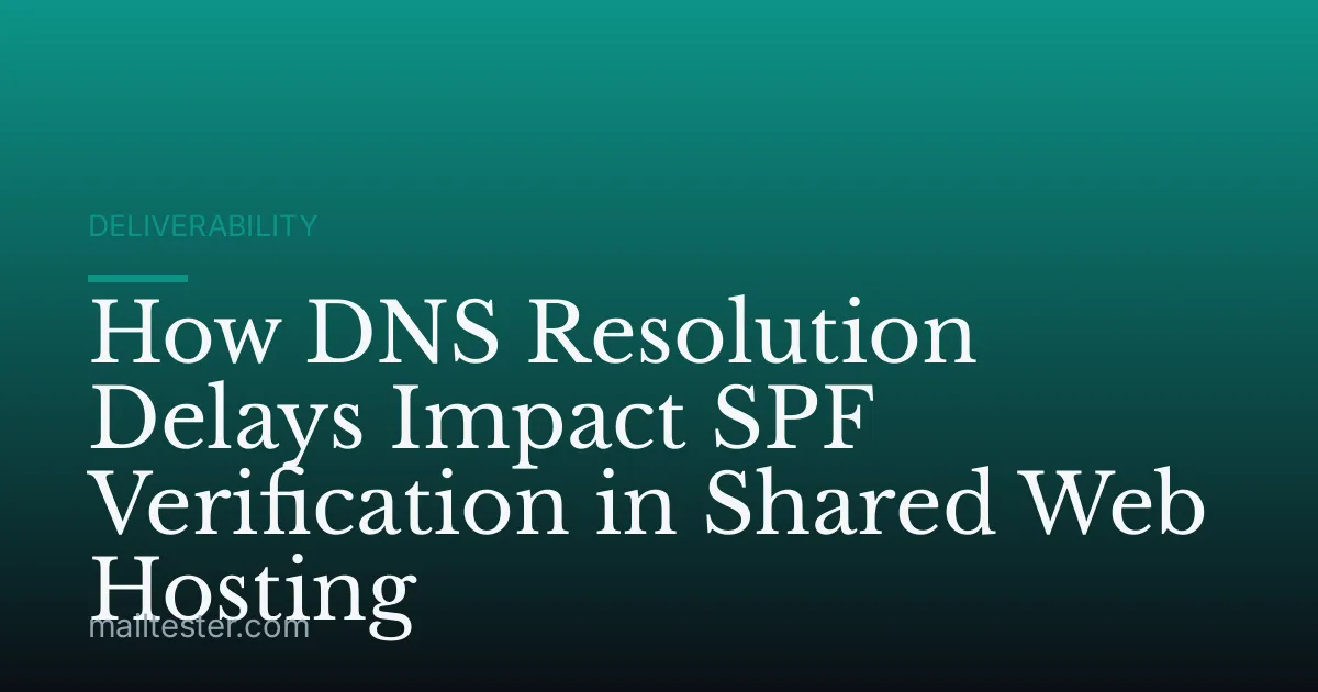 How DNS Resolution Delays Impact SPF Verification in Shared Web Hosting