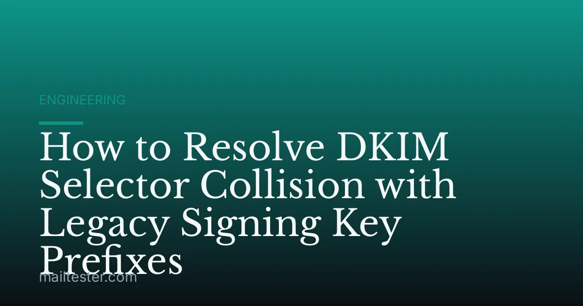 How to Resolve DKIM Selector Collision with Legacy Signing Key Prefixes