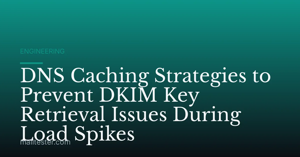 DNS Caching Strategies to Prevent DKIM Key Retrieval Issues During Load Spikes