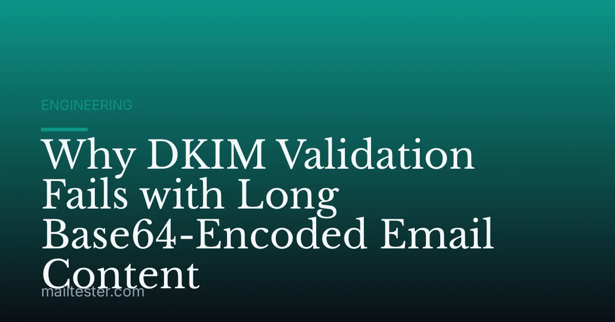 Why DKIM Validation Fails with Long Base64-Encoded Email Content