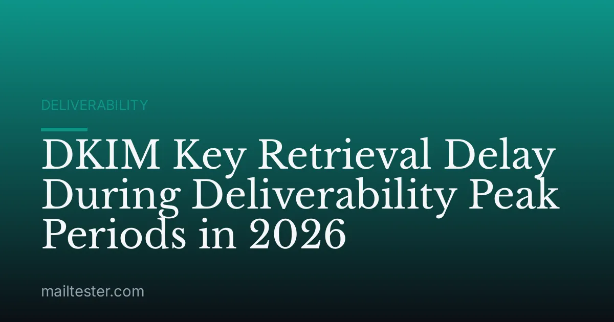 DKIM Key Retrieval Delay During Deliverability Peak Periods in 2026