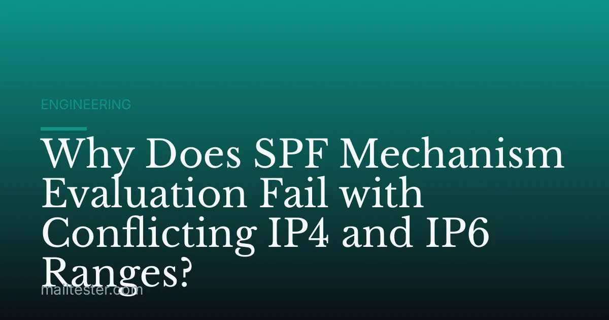 Why Does SPF Mechanism Evaluation Fail with Conflicting IP4 and IP6 Ranges?