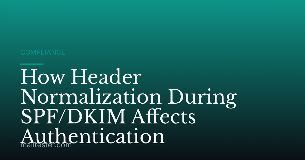 How Header Normalization During SPF/DKIM Affects Authentication