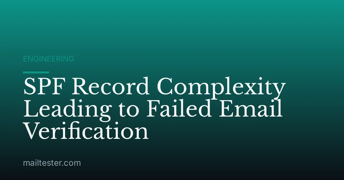 SPF Record Complexity Leading to Failed Email Verification