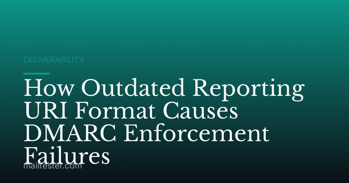 How Outdated Reporting URI Format Causes DMARC Enforcement Failures