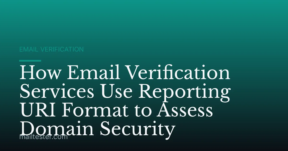 How Email Verification Services Use Reporting URI Format to Assess Domain Security