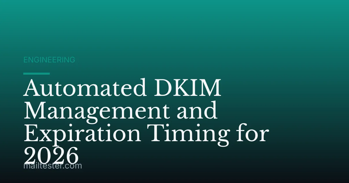 Automated DKIM Management and Expiration Timing for 2026