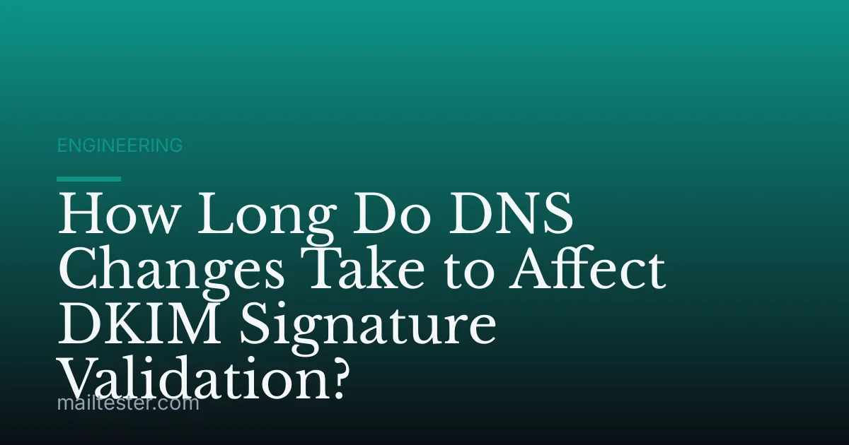 How Long Do DNS Changes Take to Affect DKIM Signature Validation?