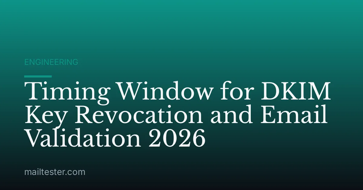 Timing Window for DKIM Key Revocation and Email Validation 2026