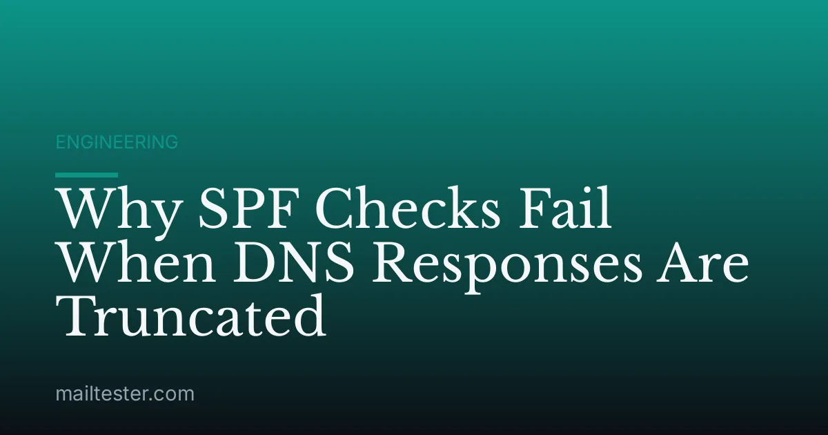 Why SPF Checks Fail When DNS Responses Are Truncated