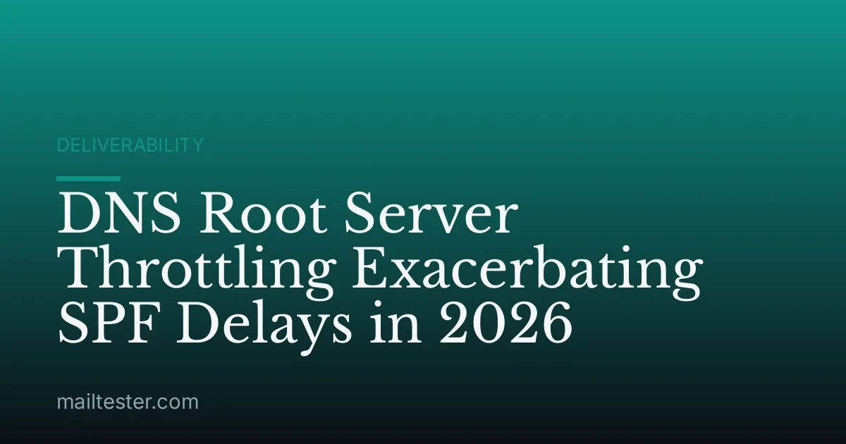 DNS Root Server Throttling Exacerbating SPF Delays in 2026