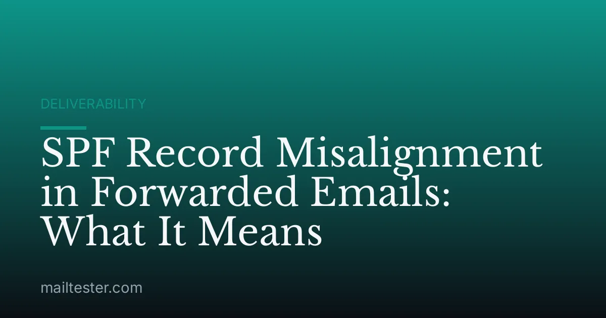 SPF Record Misalignment in Forwarded Emails: What It Means