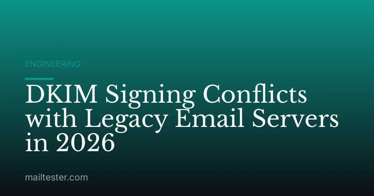 DKIM Signing Conflicts with Legacy Email Servers in 2026