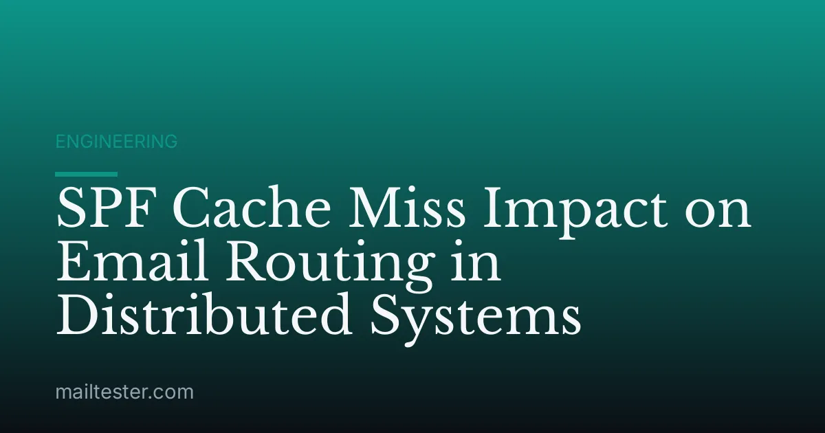SPF Cache Miss Impact on Email Routing in Distributed Systems