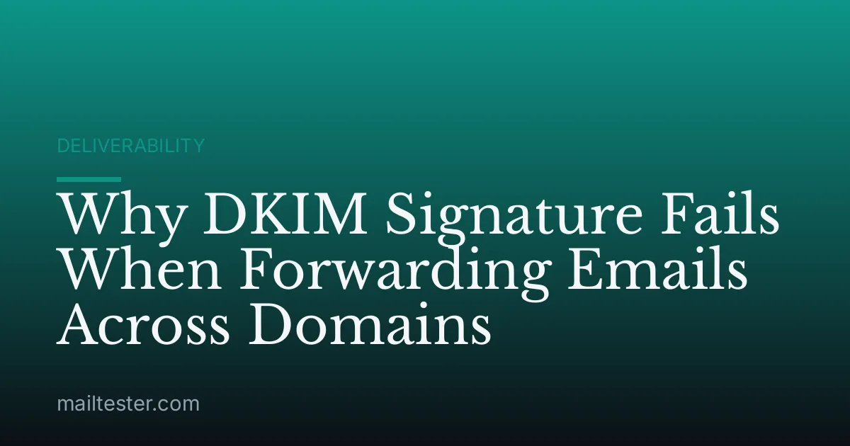 Why DKIM Signature Fails When Forwarding Emails Across Domains