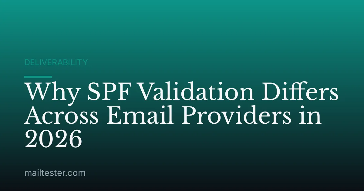 Why SPF Validation Differs Across Email Providers in 2026