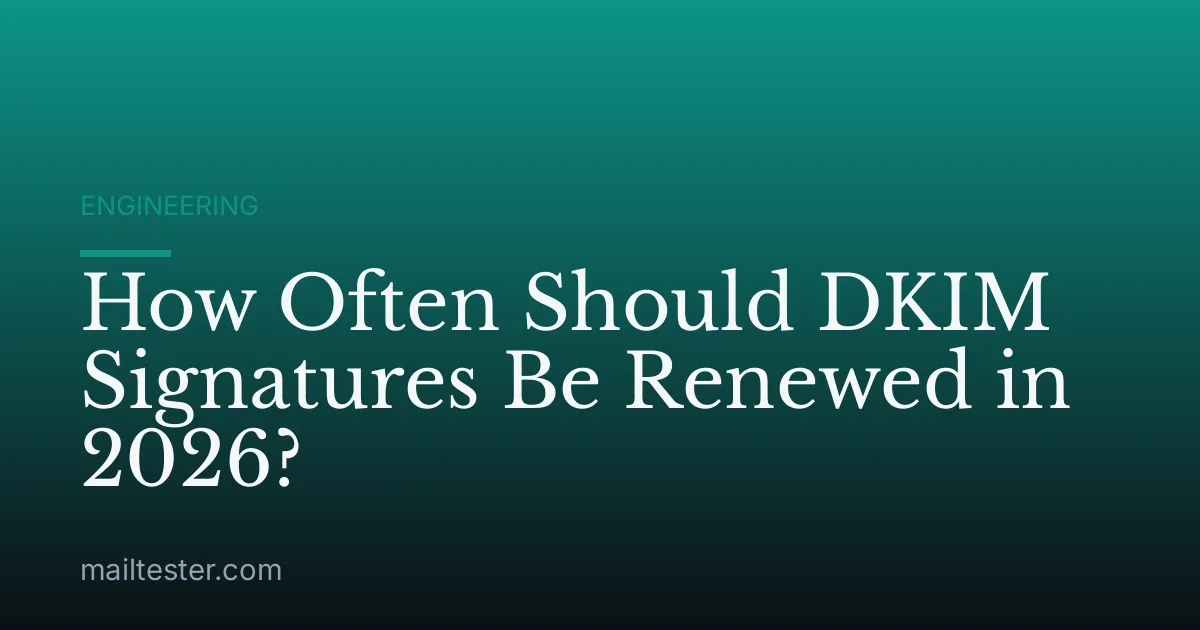How Often Should DKIM Signatures Be Renewed in 2026?