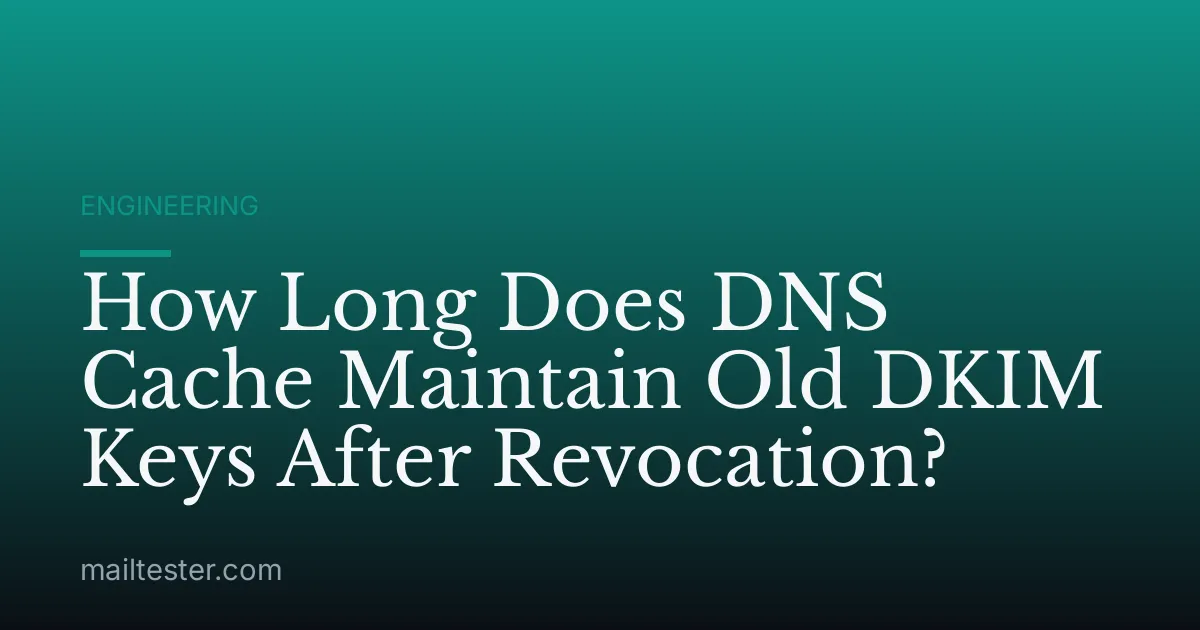 How Long Does DNS Cache Maintain Old DKIM Keys After Revocation?