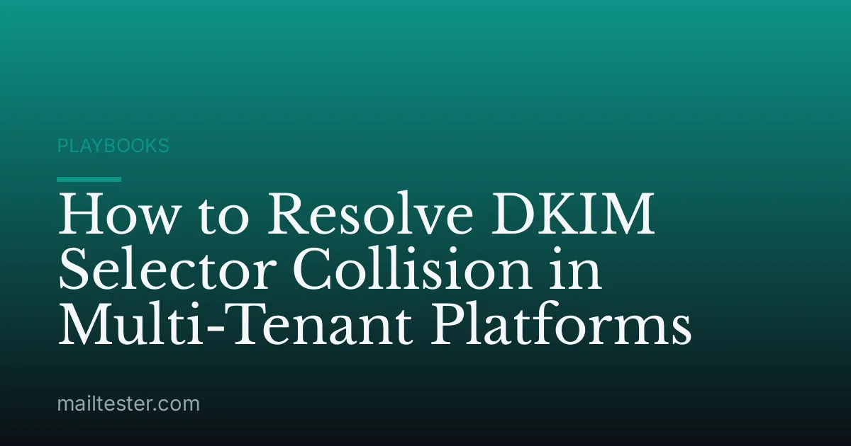 How to Resolve DKIM Selector Collision in Multi-Tenant Platforms