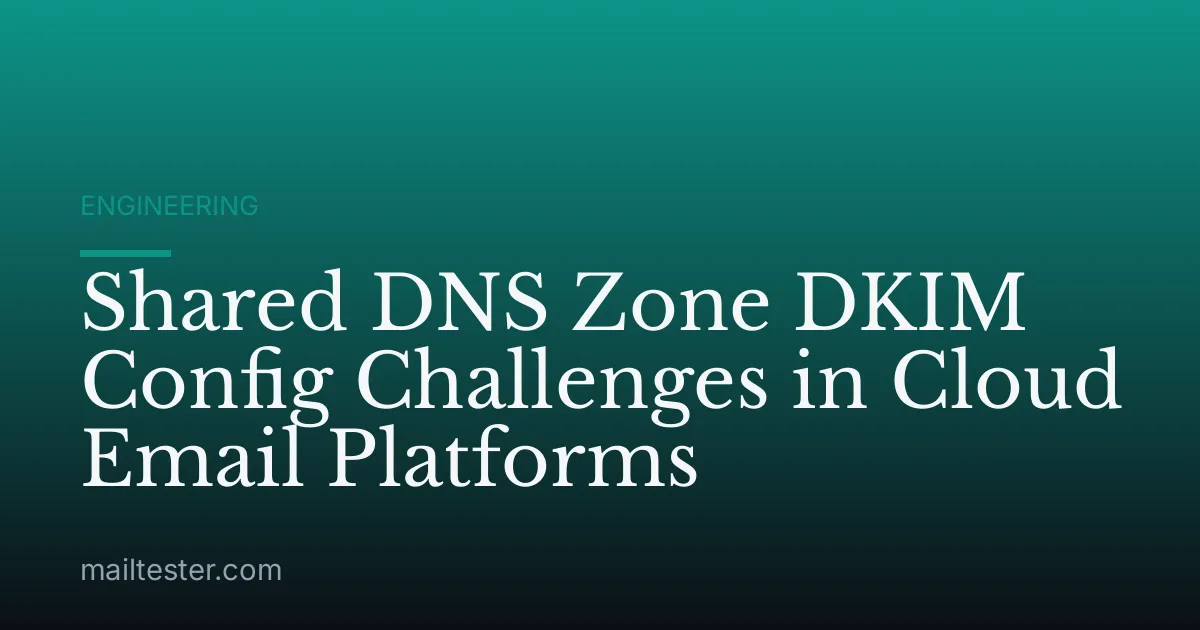 Shared DNS Zone DKIM Config Challenges in Cloud Email Platforms