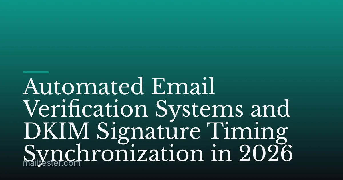 Automated Email Verification Systems and DKIM Signature Timing Synchronization in 2026